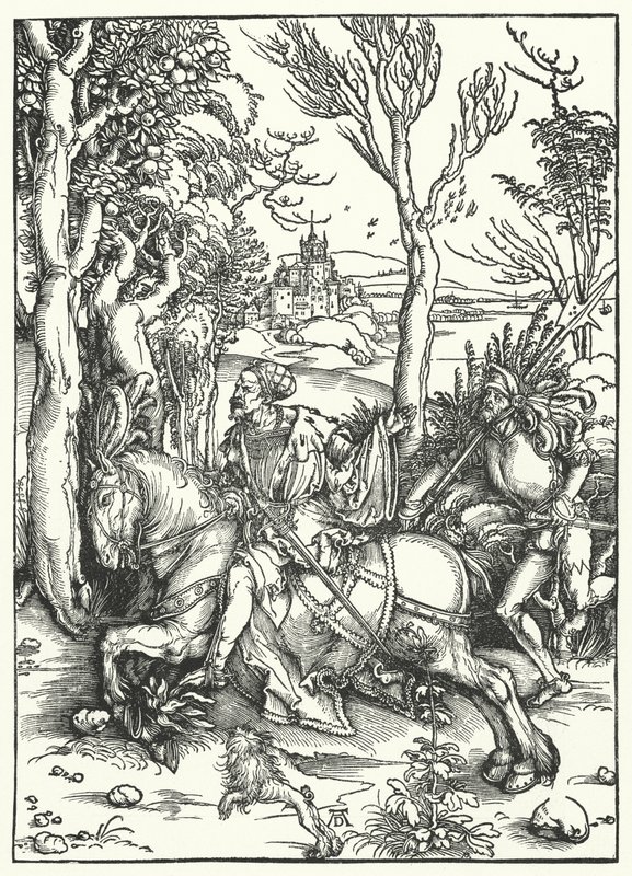 Riddaren och Landsknecht av Albrecht Dürer