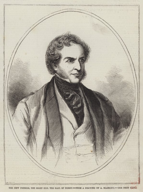 Den nya premiärministern, den höge ärade Earl of Derby av Alexander Blaikley
