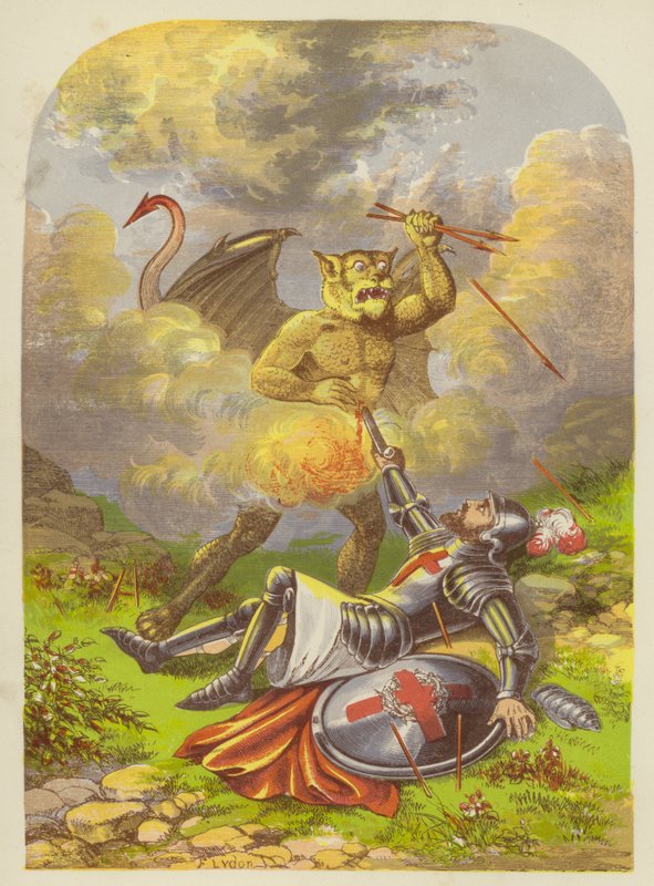 Kristna slåss med Apollyon av Alexander Francis Lydon