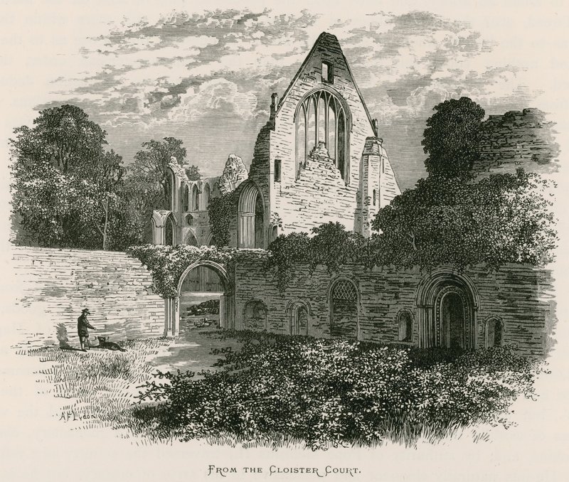 Dryburgh Abbey, från klostergården av Alexander Francis Lydon
