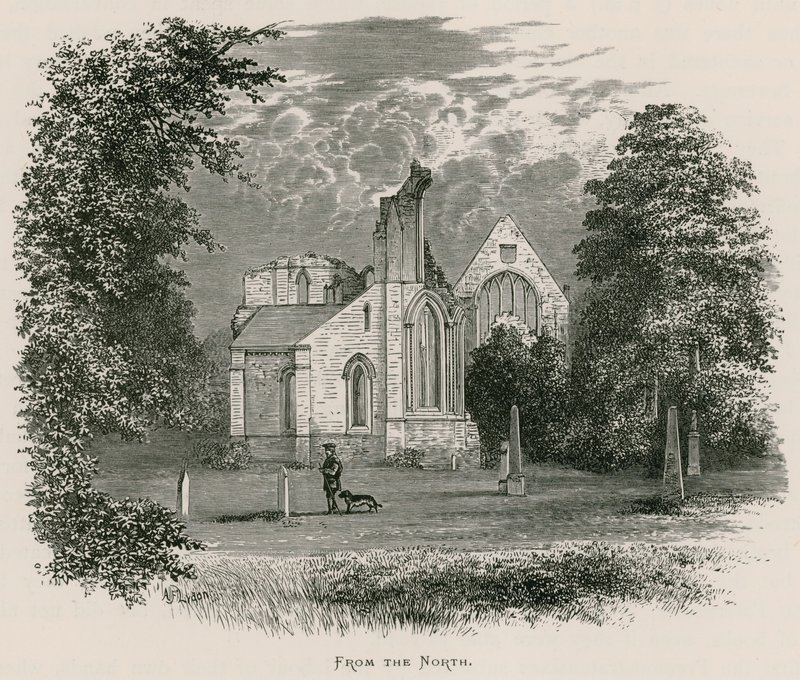 Dryburgh Abbey, från norr av Alexander Francis Lydon