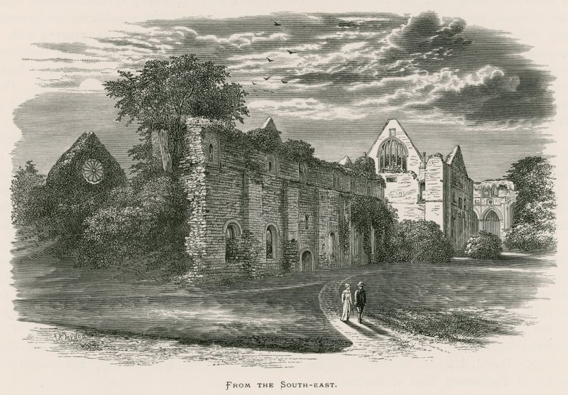 Dryburgh Abbey, från sydöst av Alexander Francis Lydon