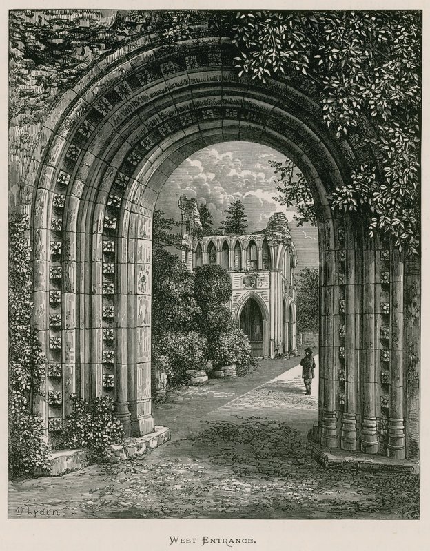 Dryburgh Abbey, västra entrén av Alexander Francis Lydon