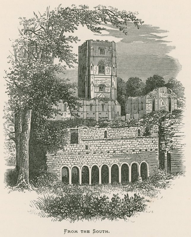 Fountains Abbey, från söder av Alexander Francis Lydon