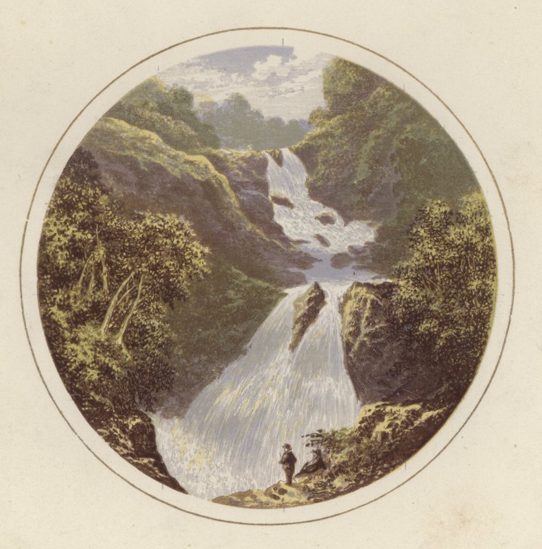 Frontispice illustration för engelska Lake Scenery av Alexander Francis Lydon