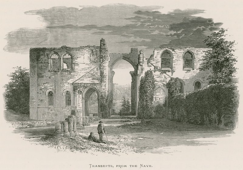Furness Abbey, korsvirkesrummen, från mittskeppet av Alexander Francis Lydon