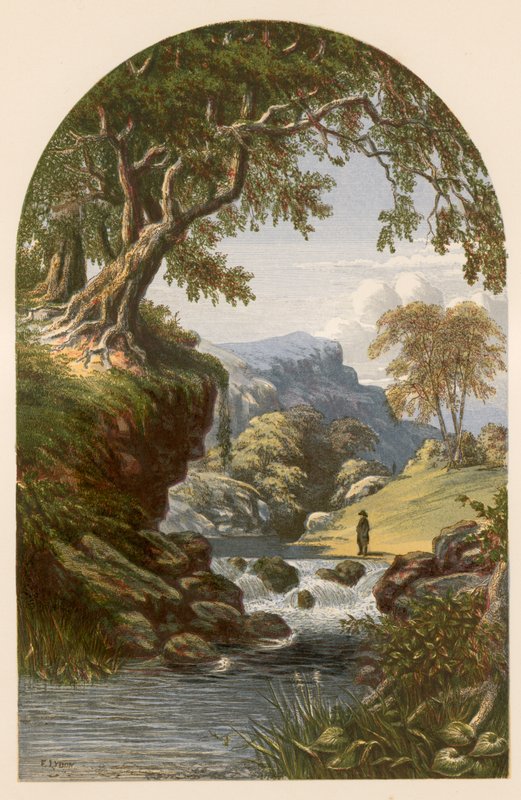 Illustration för Bryants The Rivulet av Alexander Francis Lydon