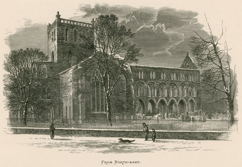 Jedburgh Abbey, från nordost av Alexander Francis Lydon