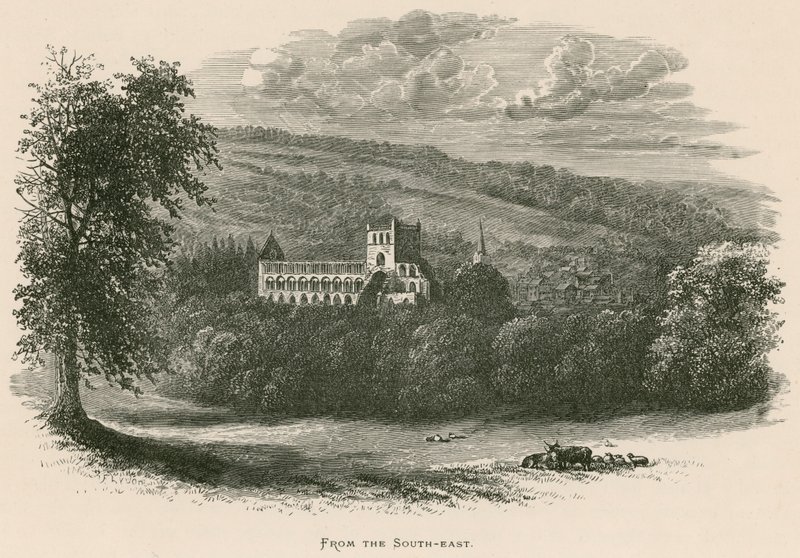 Jedburgh Abbey, från sydost av Alexander Francis Lydon
