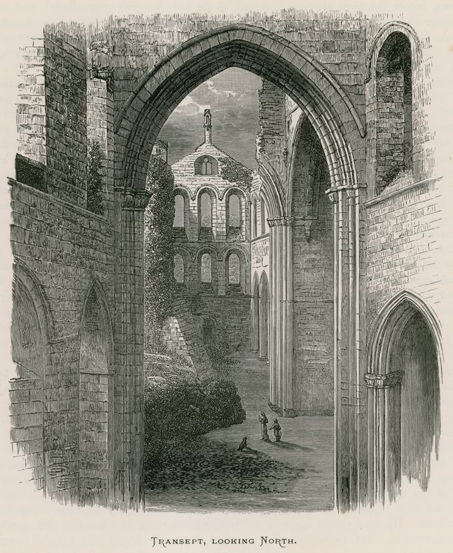 Kirkstall Abbey, tvärskepp, ser norrut av Alexander Francis Lydon