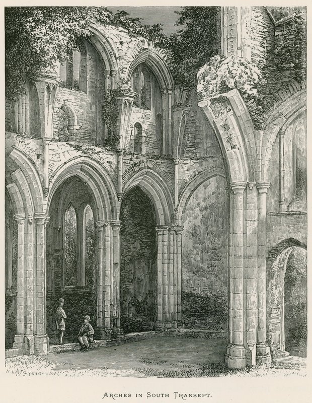 Netley Abbey, Arches in South Transept (gravyr) av Alexander Francis Lydon