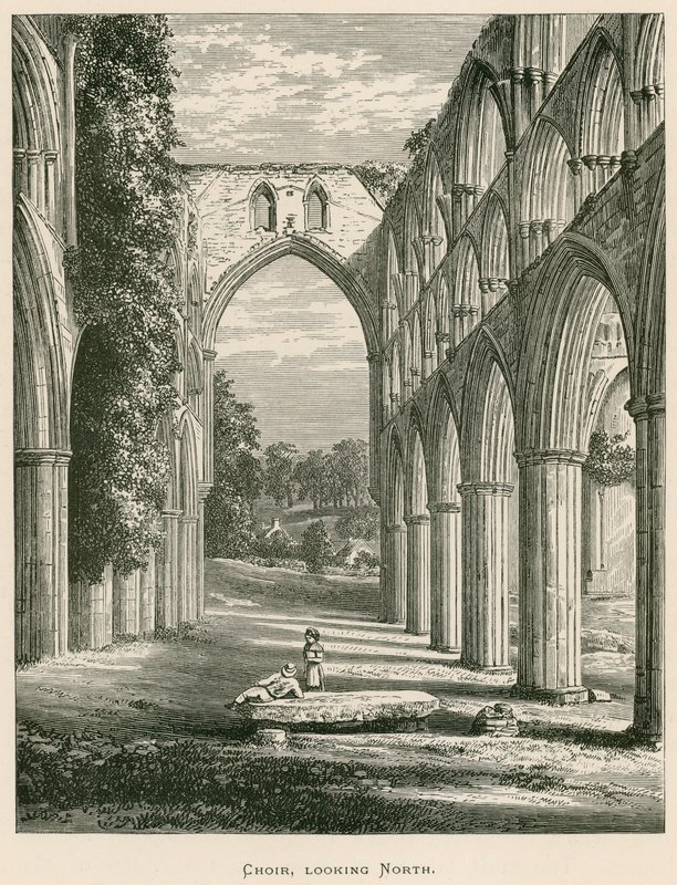 Rievaulx Abbey, kören, norrut av Alexander Francis Lydon