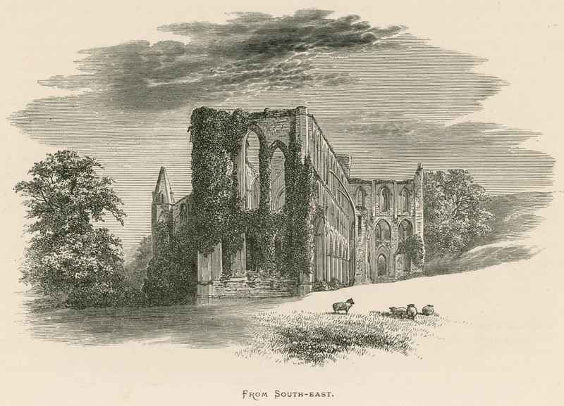Rievaulx Abbey, från sydöst av Alexander Francis Lydon