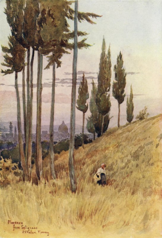 Florence från Poggio Gherardo (färg litho) av Alexander Henry Hallam Murray