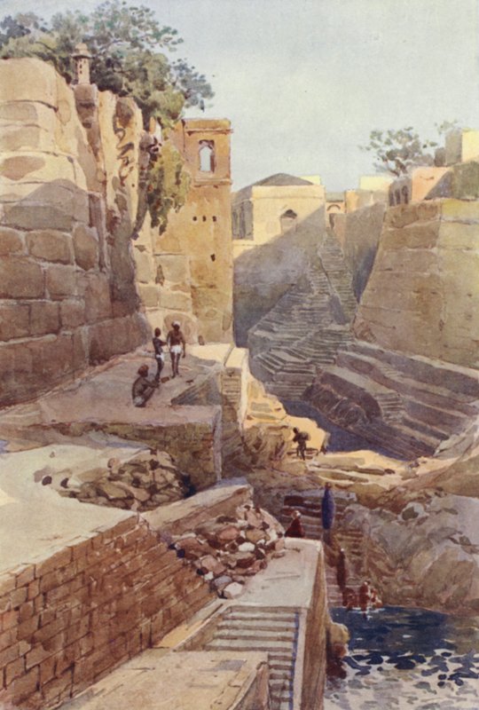 Tanken på baksidan av Dargah, Ajmere (litho i färg) av Alexander Henry Hallam Murray