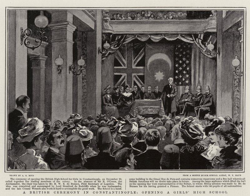 En brittisk ceremoni i Konstantinopel, invigning av en flickgymnasium av Alexander Stuart Boyd
