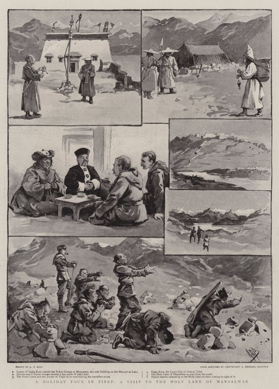 En semestertur i Tibet, ett besök i den heliga sjön Mansalwar av Alexander Stuart Boyd