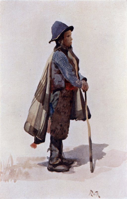 En herdepojke i Andalusien (färg litho) av Alexander Wallace Rimington