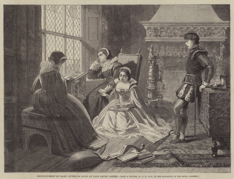 Fängelse av Mary Queen of Scots på Loch Leven Castle av Alfred Barron Clay