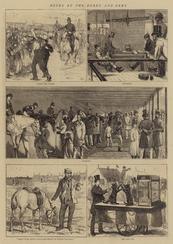 Anteckningar på Derby och Oaks av Alfred Chantrey Corbould