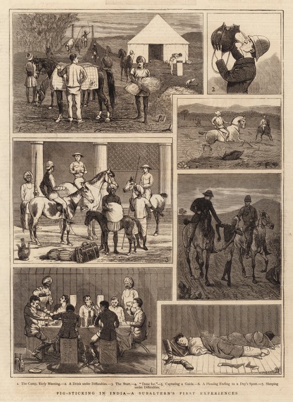 Grisstickning i Indien, en subalterns första upplevelser av Alfred Chantrey Corbould