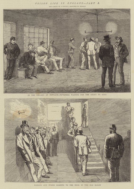 Prison Life in England, del I, en dömds karriär av Alfred Chantrey Corbould