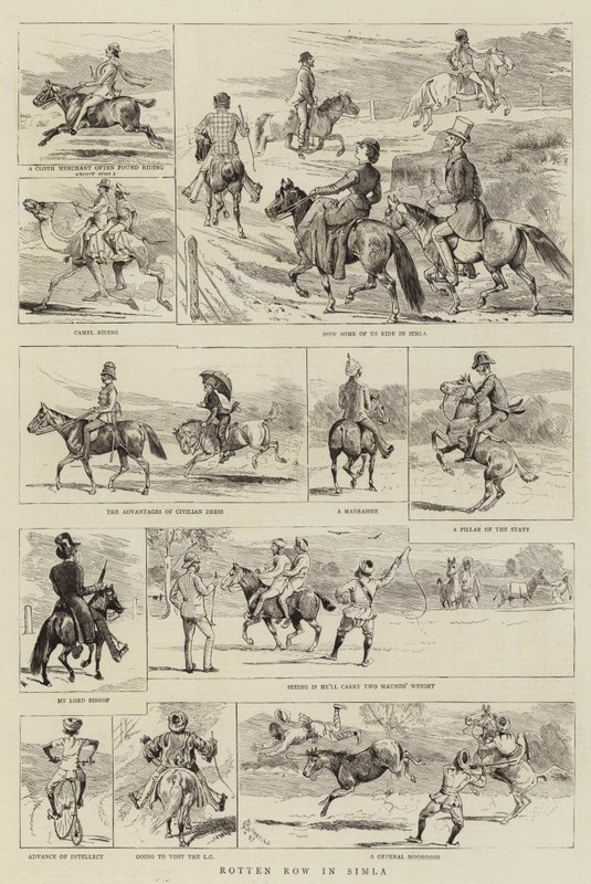 Rotten Row i Simla av Alfred Chantrey Corbould