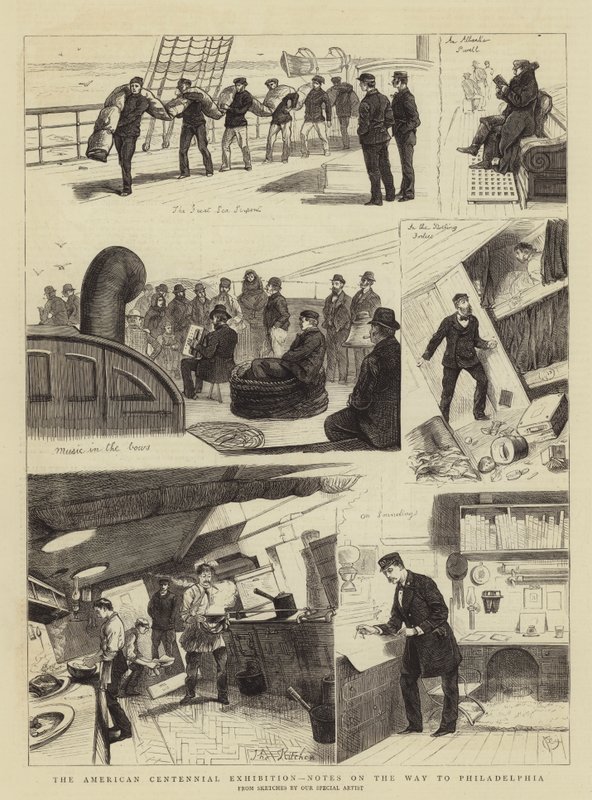 Den amerikanska hundraårsutställningen, Anteckningar på vägen till Philadelphia av Alfred Chantrey Corbould