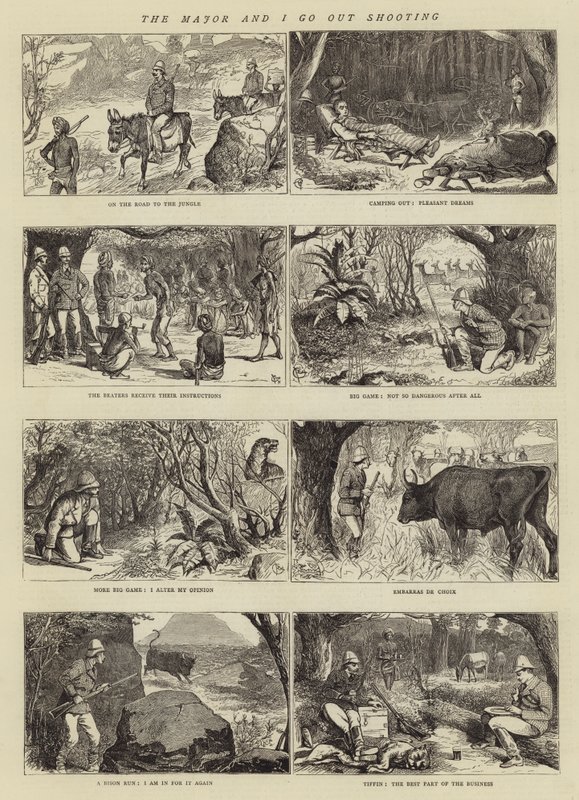 Majoren och jag går ut och skjuter av Alfred Chantrey Corbould