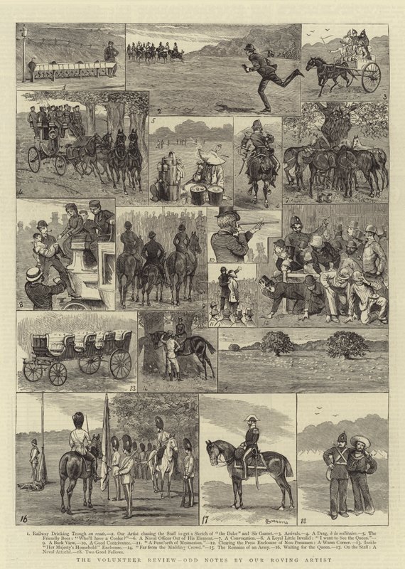 The Volunteer Review, udda anteckningar från vår kringresande konstnär av Alfred Chantrey Corbould