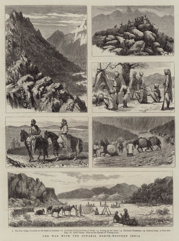 Kriget med Jowakis, nordvästra Indien av Alfred Chantrey Corbould