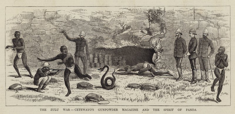 Zulukriget, Cetewayos krutmagasin och Pandas anda av Alfred Chantrey Corbould