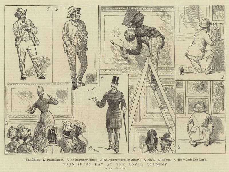 Lackeringens dag vid Kungliga Akademin av Alfred Chantrey Corbould