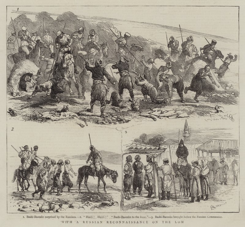 Med ryssarnas spaning på Lom av Alfred Chantrey Corbould