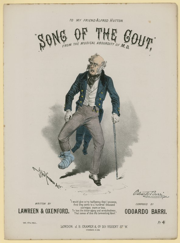 Song Of The Gout, Lawreen och Oxenford, Odoardo Barri av Alfred Concanen