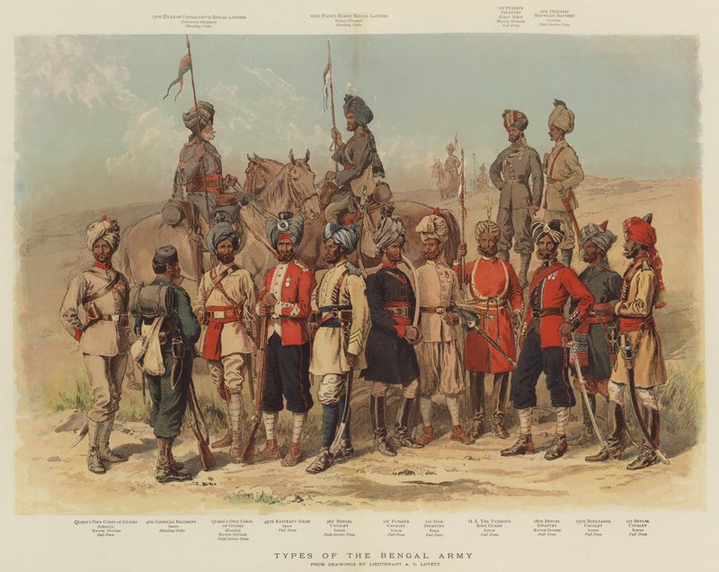 Typer av den bengaliska armén av Alfred Crowdy Lovett