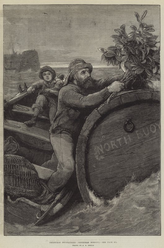 Juldekorationer, Julmorgon av Alfred Edward Emslie