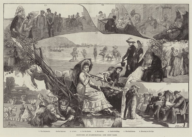 Skisser i Scarborough av Alfred Edward Emslie