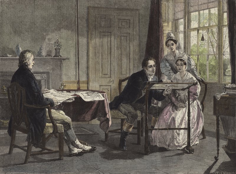George Stephenson i Darlington 1823 av Alfred Rankley