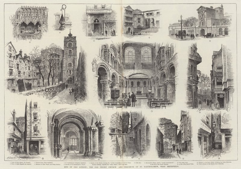 Bits of Old London, Old Priory Church och Precincts of St Bartholomew, West Smithfield av Alfred Robert Quinton