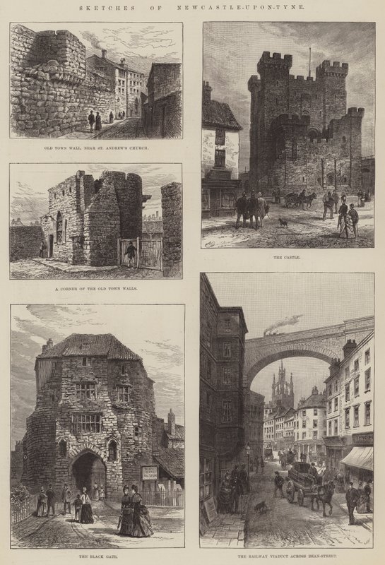Skisser över Newcastle-upon-Tyne av Alfred Robert Quinton