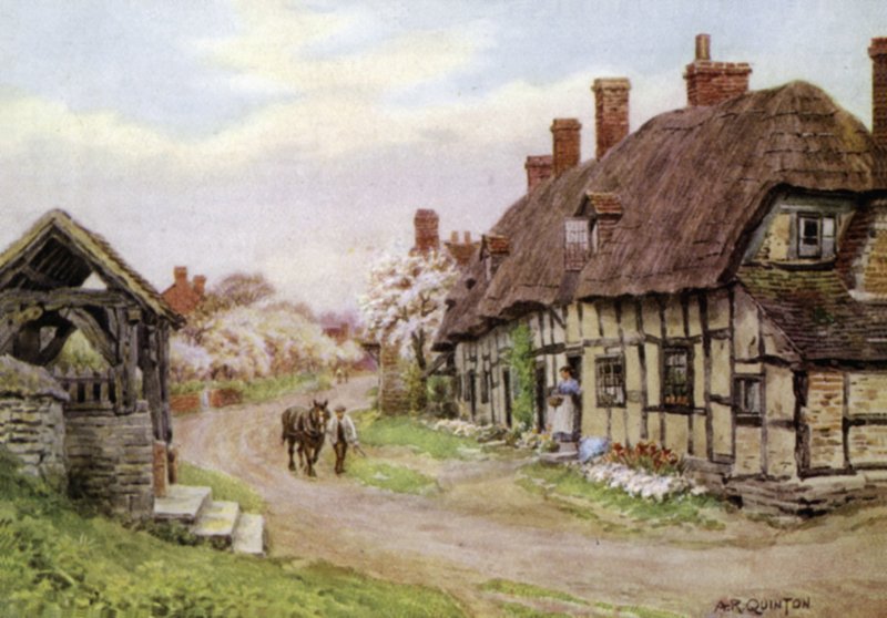 The Church Gate, Welford-on-Avon, Gloucester av Alfred Robert Quinton