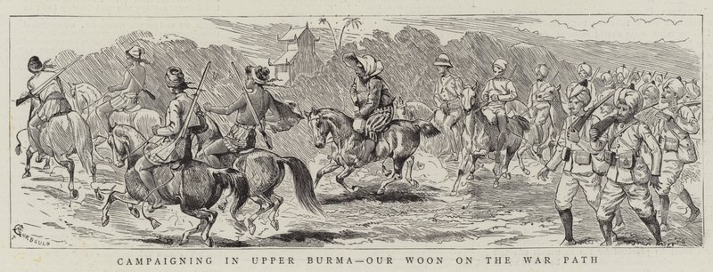 Kampanjer i övre Burma, vår Woon on the War Path av Alfred Chantrey Corbould