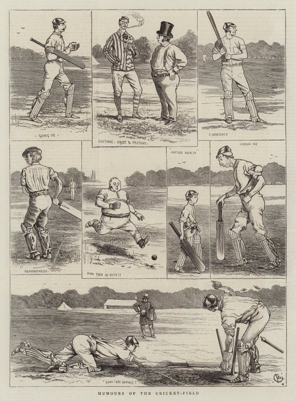 Humor på cricketfältet av Alfred Chantrey Corbould