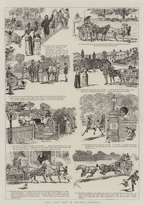 Vår första dag i Double Harness av Alfred Chantrey Corbould