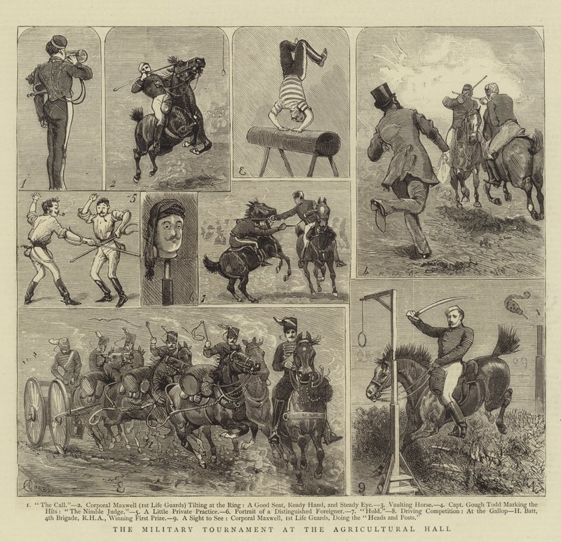 Militärturneringen vid Lantbrukshallen av Alfred Chantrey Corbould