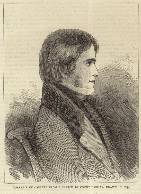 Porträtt av Thomas Carlyle av Alfred Comte d