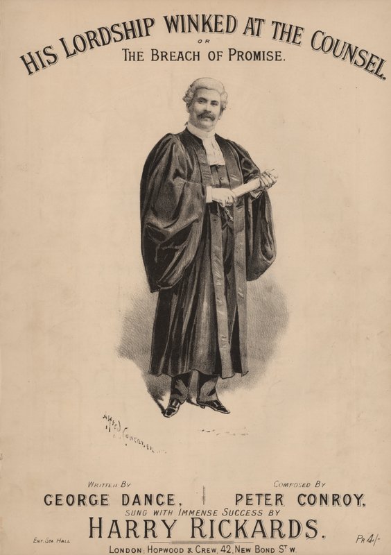 Hans herrskap blinkade åt rådet, eller löftesbrottet (färg litho) av Alfred Concanen