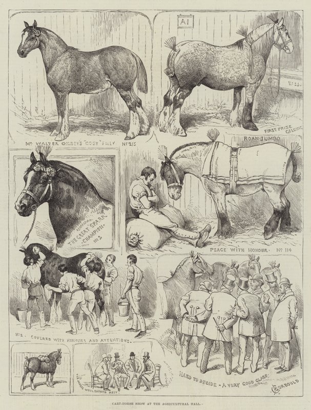 Cart-Horse Show på Lantbrukshallen av Alfred Courbould