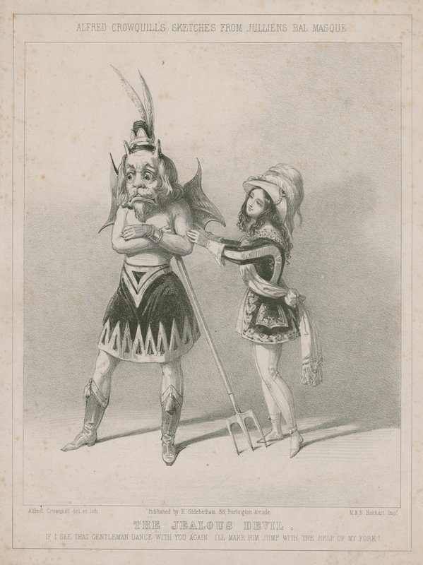 Alfred Crowquills skisser från Julliens bal masque: Den svartsjuke djävulen av Alfred Crowquill